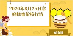 2020年8月25日意蜂蜂蜜价格行情...